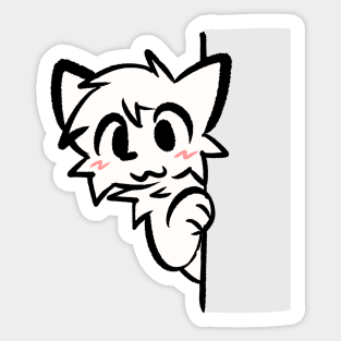 Silly cat peek Sticker